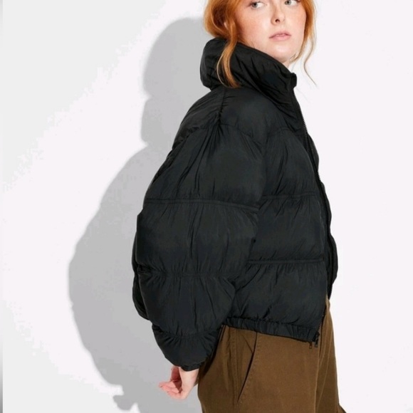 wild fable Jackets & Blazers - Wild Fable puffer jacket women's medium cropped black coat
